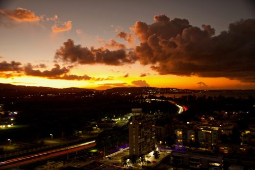 Sun Set Auto Lines Img2619 — Luquillo, Puerto Rico